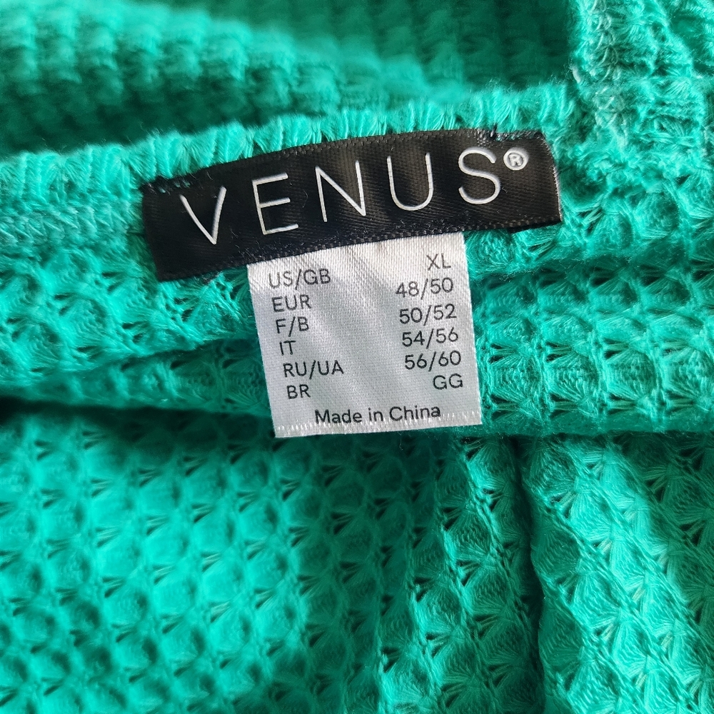 VENUS Women's Swimsuit Waffle Knit Cover-Up Pants And Top Set Sz XL Green - Picture 14 of 15